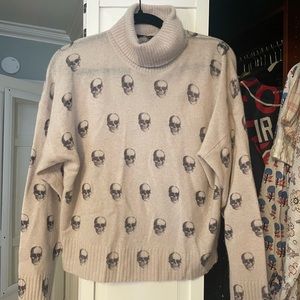 Skull Cashmere Turtleneck Sweater
